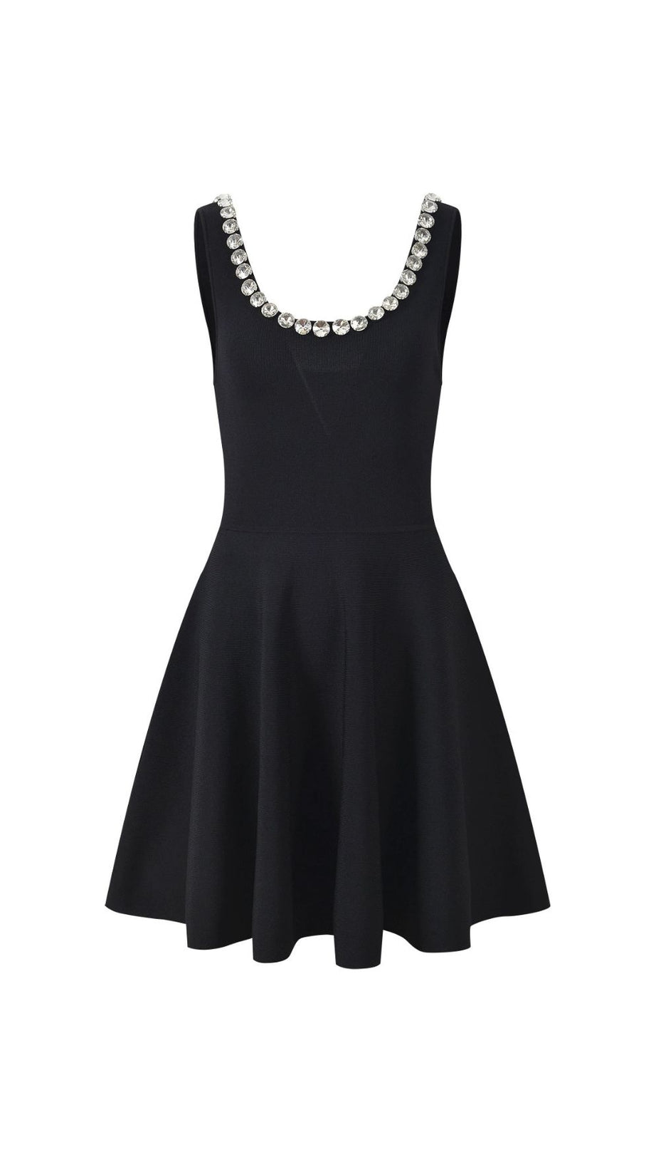 Nelya Embellished Knit Mini Dress - Sparkle & Chic Little Black Dress