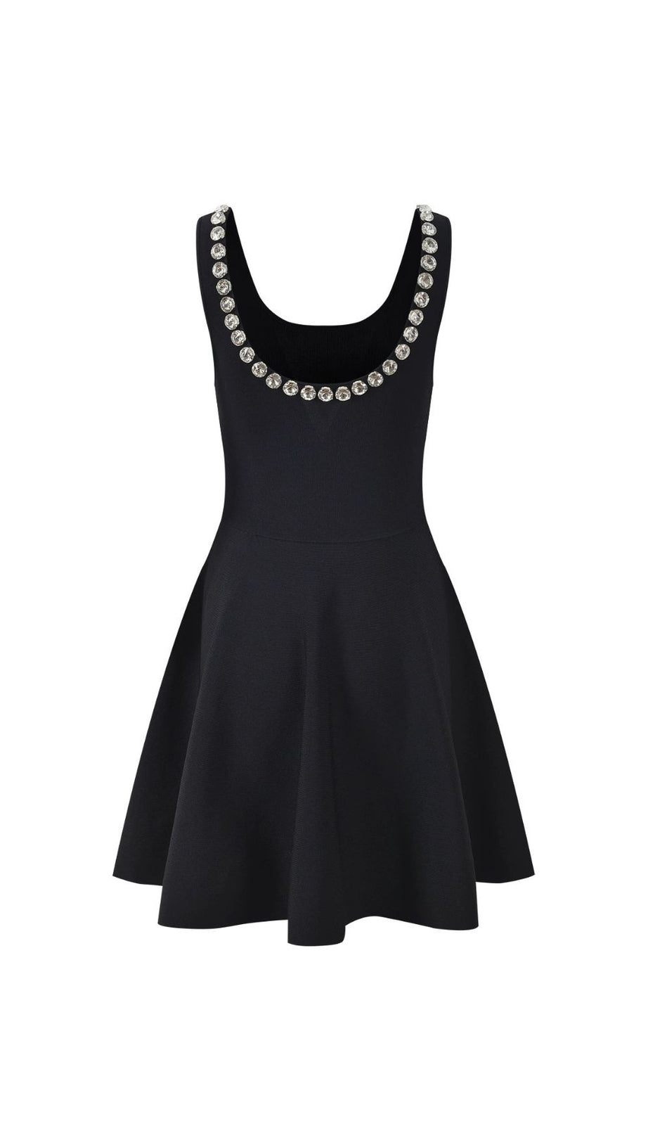 Nelya Embellished Knit Mini Dress - Sparkle & Chic Little Black Dress