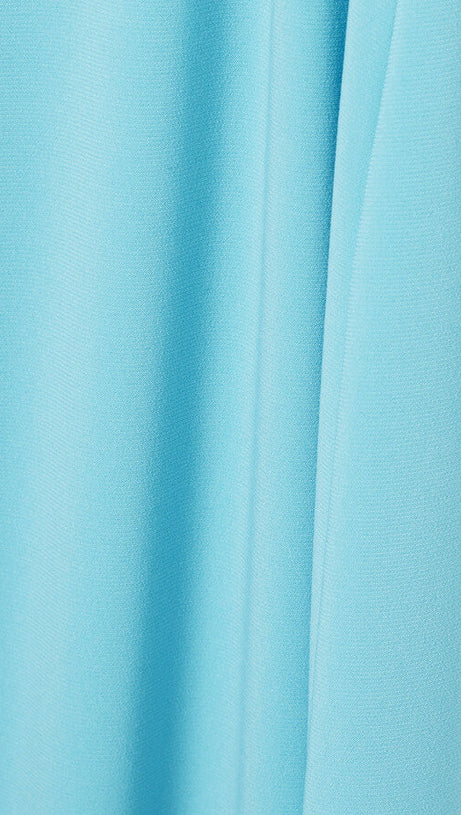 OPEN-BACK STRETCH-JERSEY HALTERNECK MAXI DRESS IN BLUE