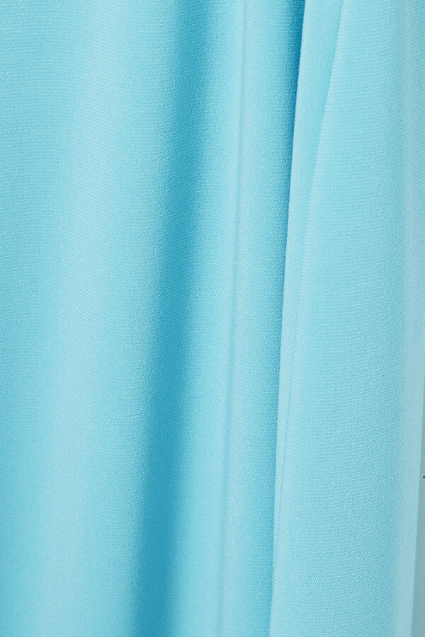 AIIZIE OPEN-BACK STRETCH-JERSEY HALTERNECK MAXI DRESS IN BLUE - product image