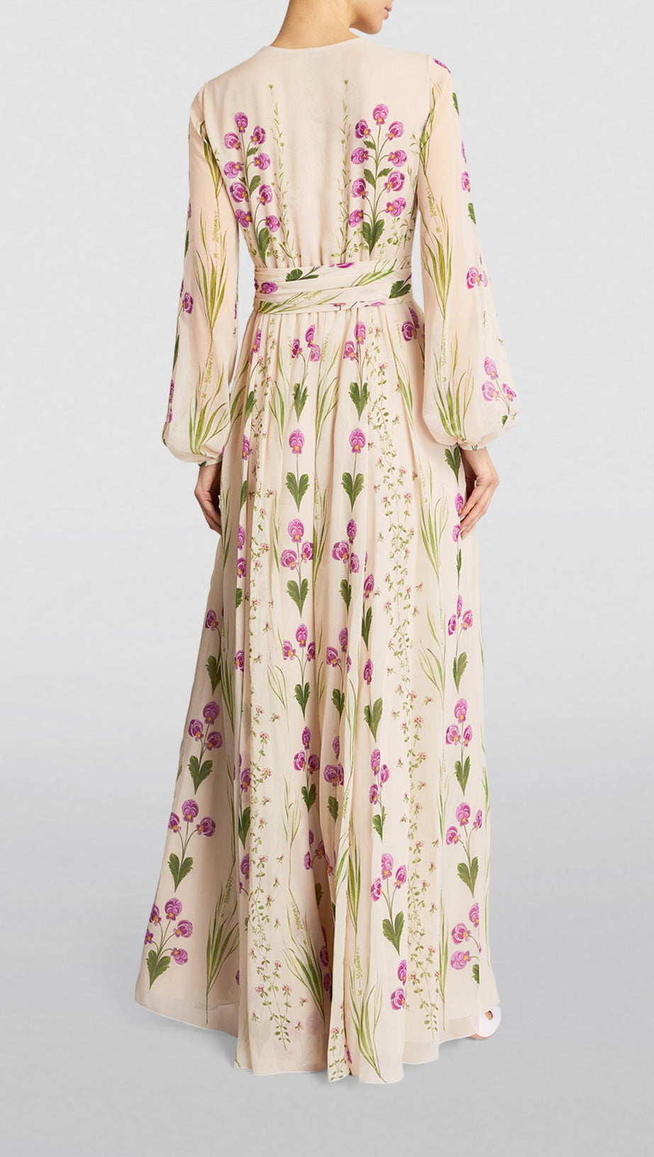 SILK FLORAL MAXI DRESS