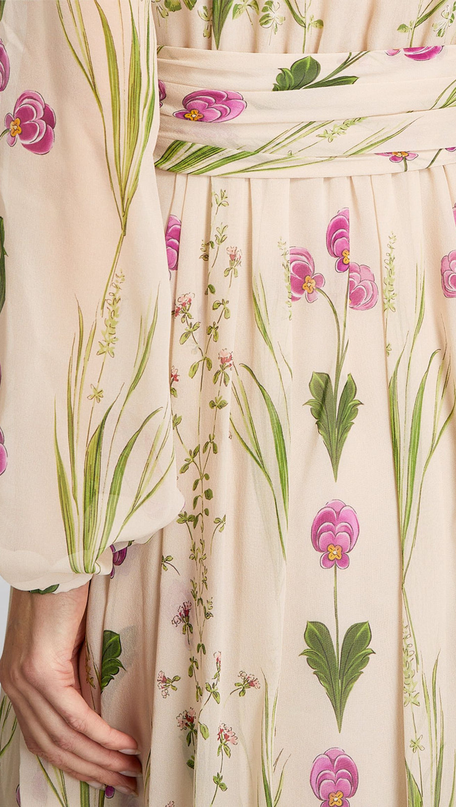 SILK FLORAL MAXI DRESS