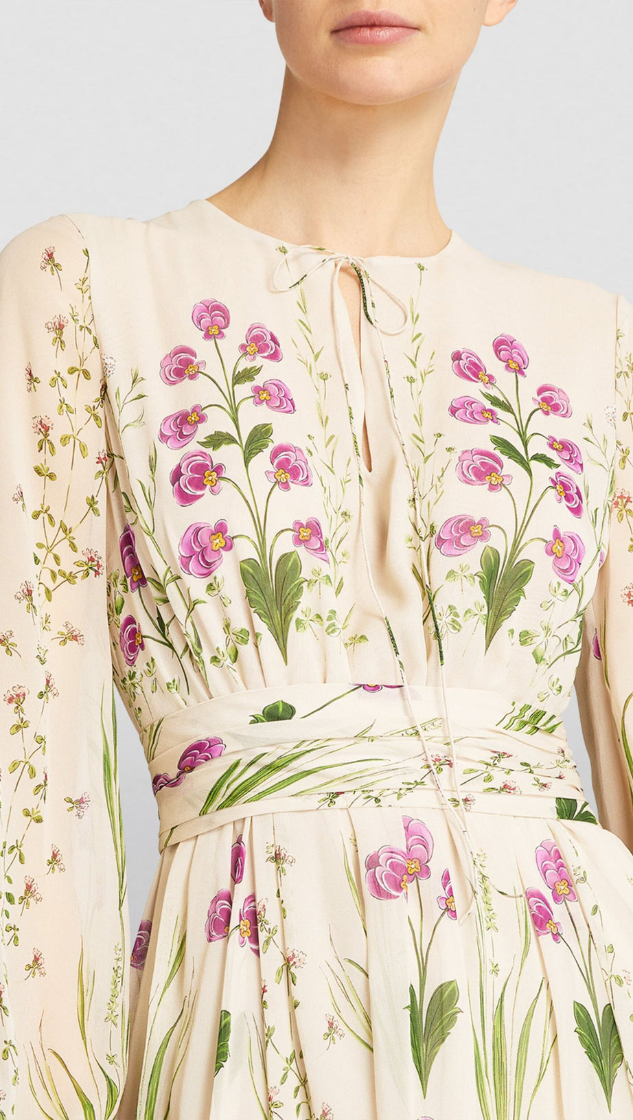 SILK FLORAL MAXI DRESS