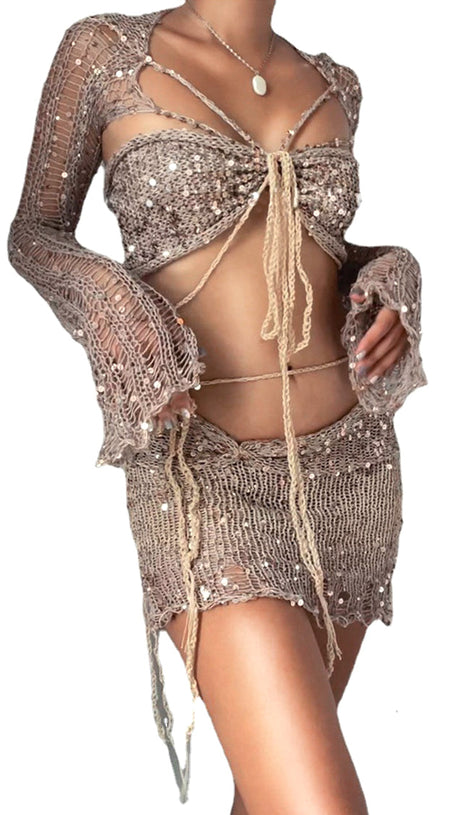 Danae Pailletten-Häkel-Set, 3-teilig