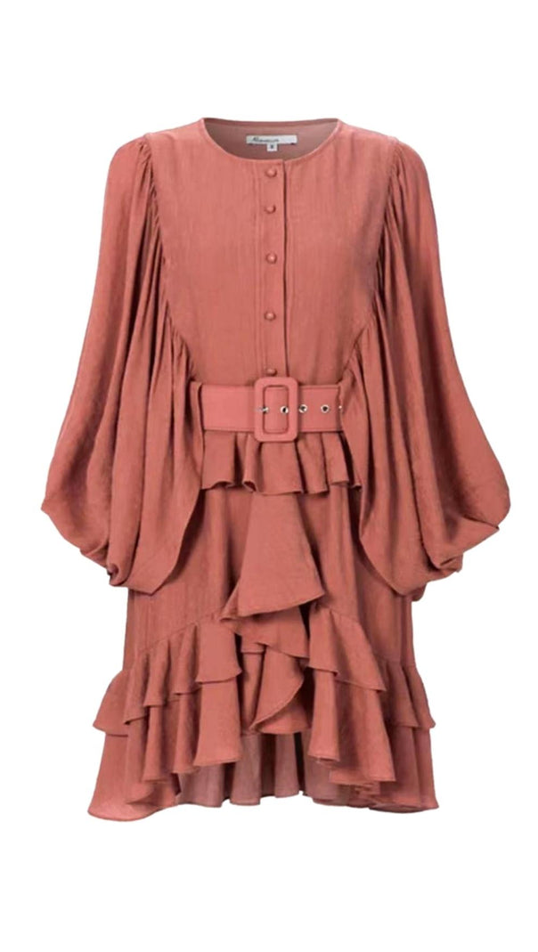 MINI ABITO DRAPPEGGIATO CON SCOLLO AVVOLTO