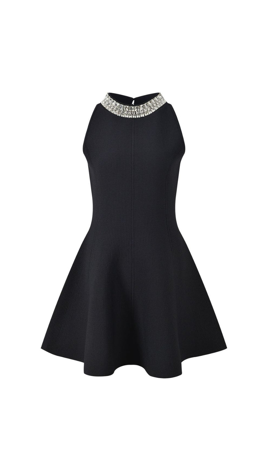 Glamorous Rhinestone Collar Fit & Flare Mini Dress - The Perfect LBD