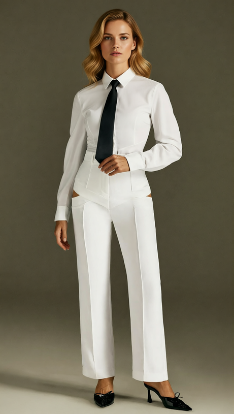 Rohesia Chic Cutout Tailored Pants – Modern Women's Trousers