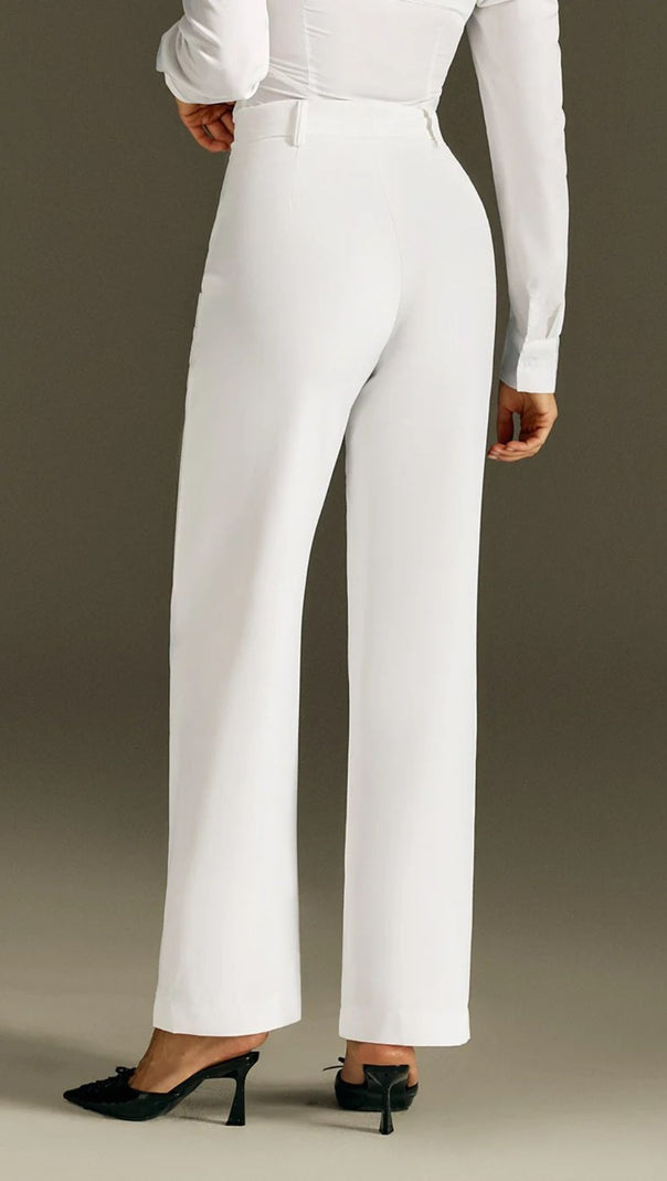 AIIZIE Rohesia Chic Cutout Tailored Pants – Modern Women's Trousers - product image
