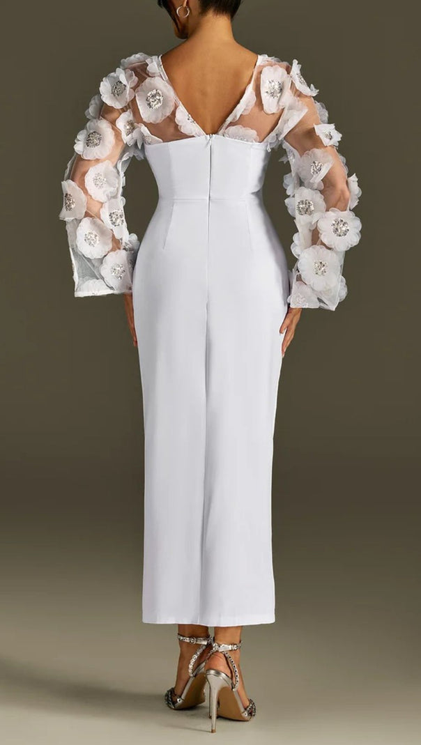 AIIZIE Rosaire Glimmering Floral Sequin Maxi Dress - Elegant Evening Gown - product image