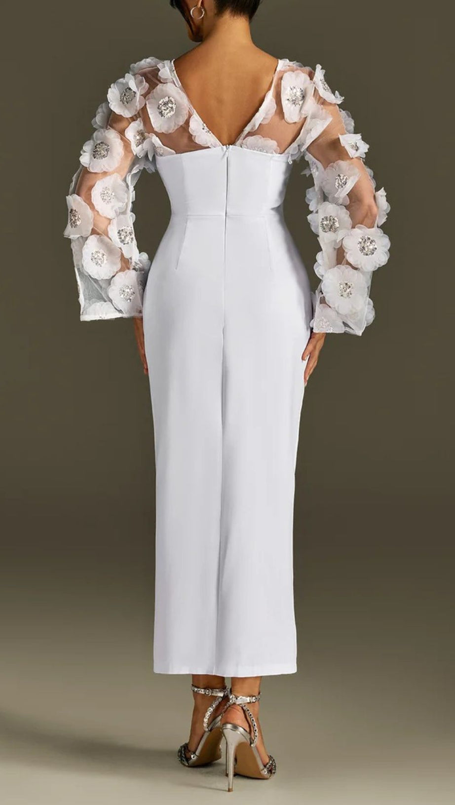 Rosaire Glimmering Floral Sequin Maxi Dress - Elegant Evening Gown