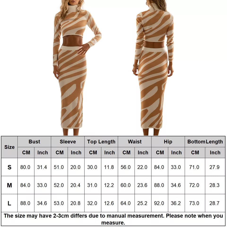 AIIZIE LENA ZEBRA PRINT KNIT SET - product image