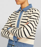 LAYERED LOOK STRIPED CARDIGAN