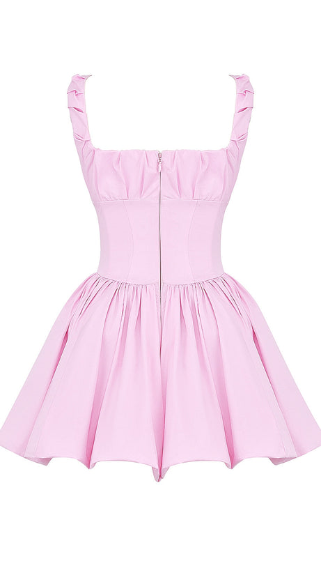 COTTON CANDY COTTON TULLE MINI DRESS IN PINK