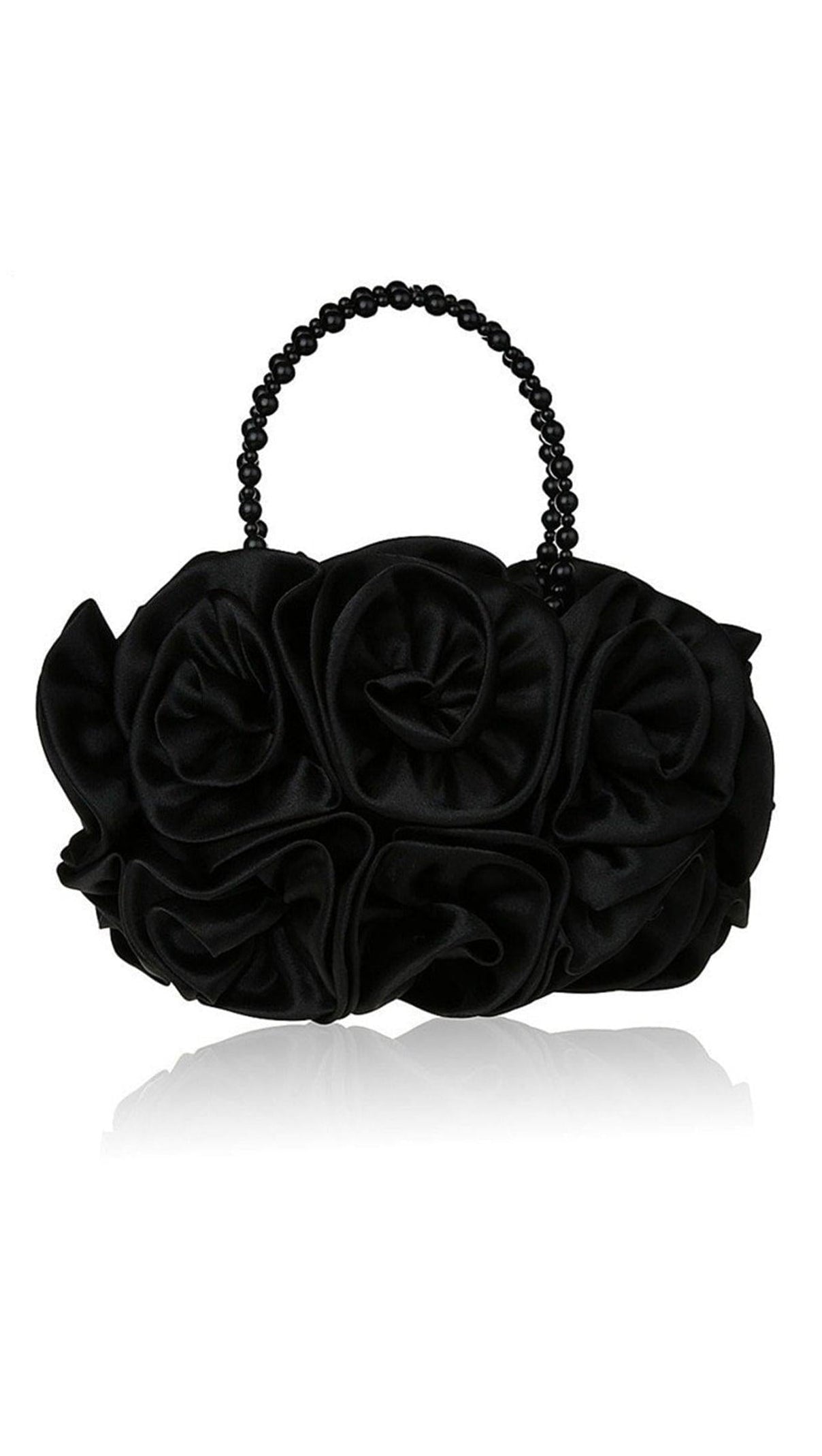 AIIZIE SATIN ROSETTES PEARL HANDBAG - product image