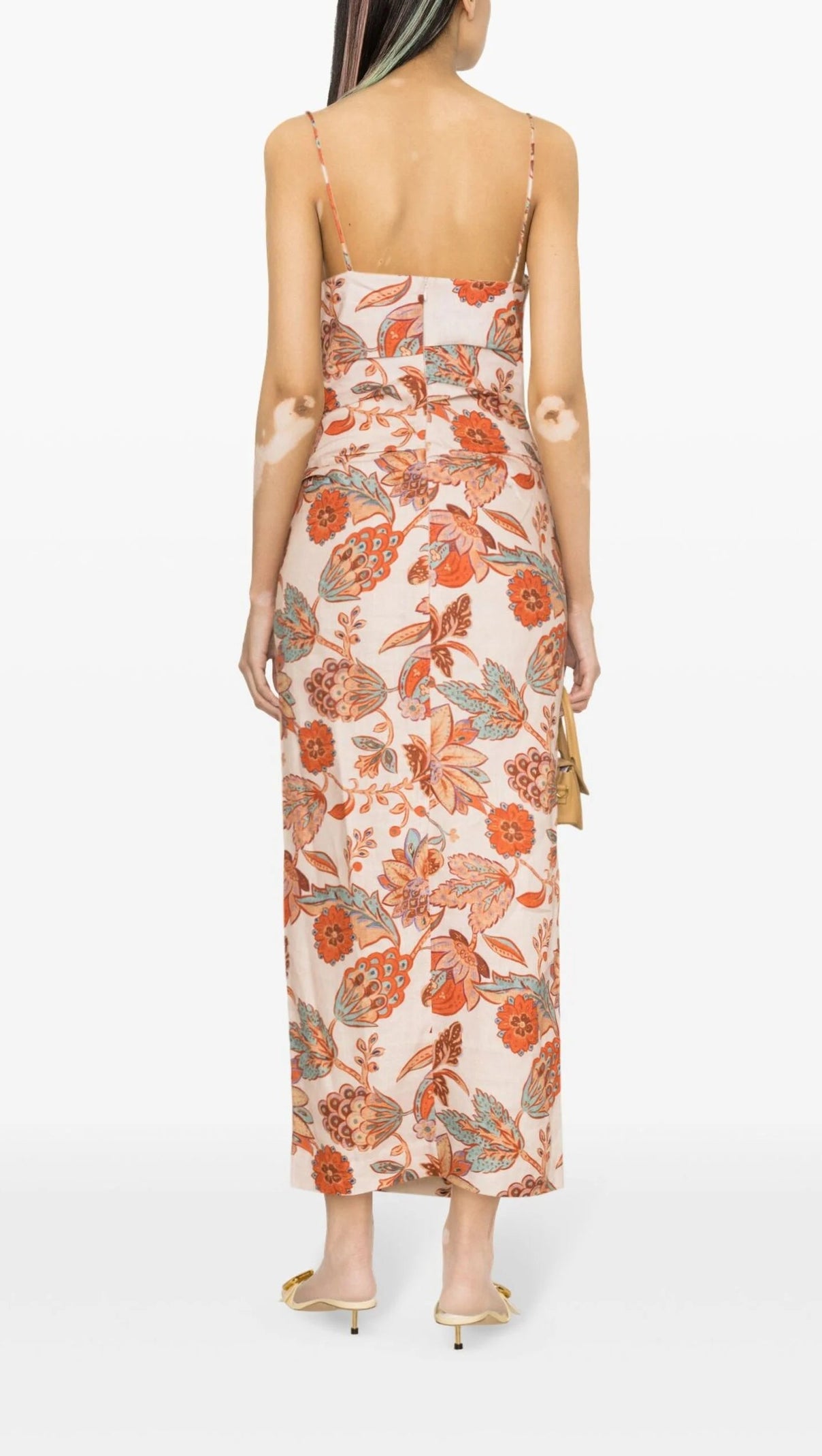 AIIZIE ORANGE NOEMI MIDI DRESS - product image