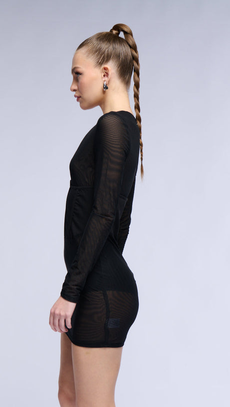 SNATCH ME UP CORSET MESH MINI DRESS