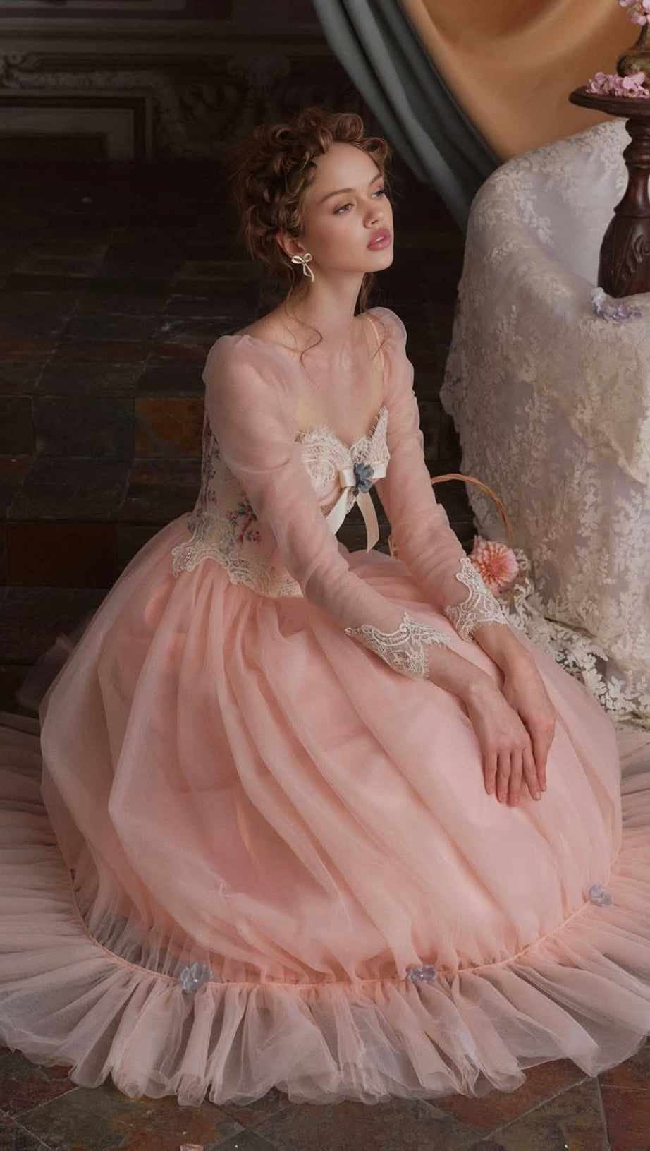 ANNALISE LONG SLEEVE CORSET DRESS