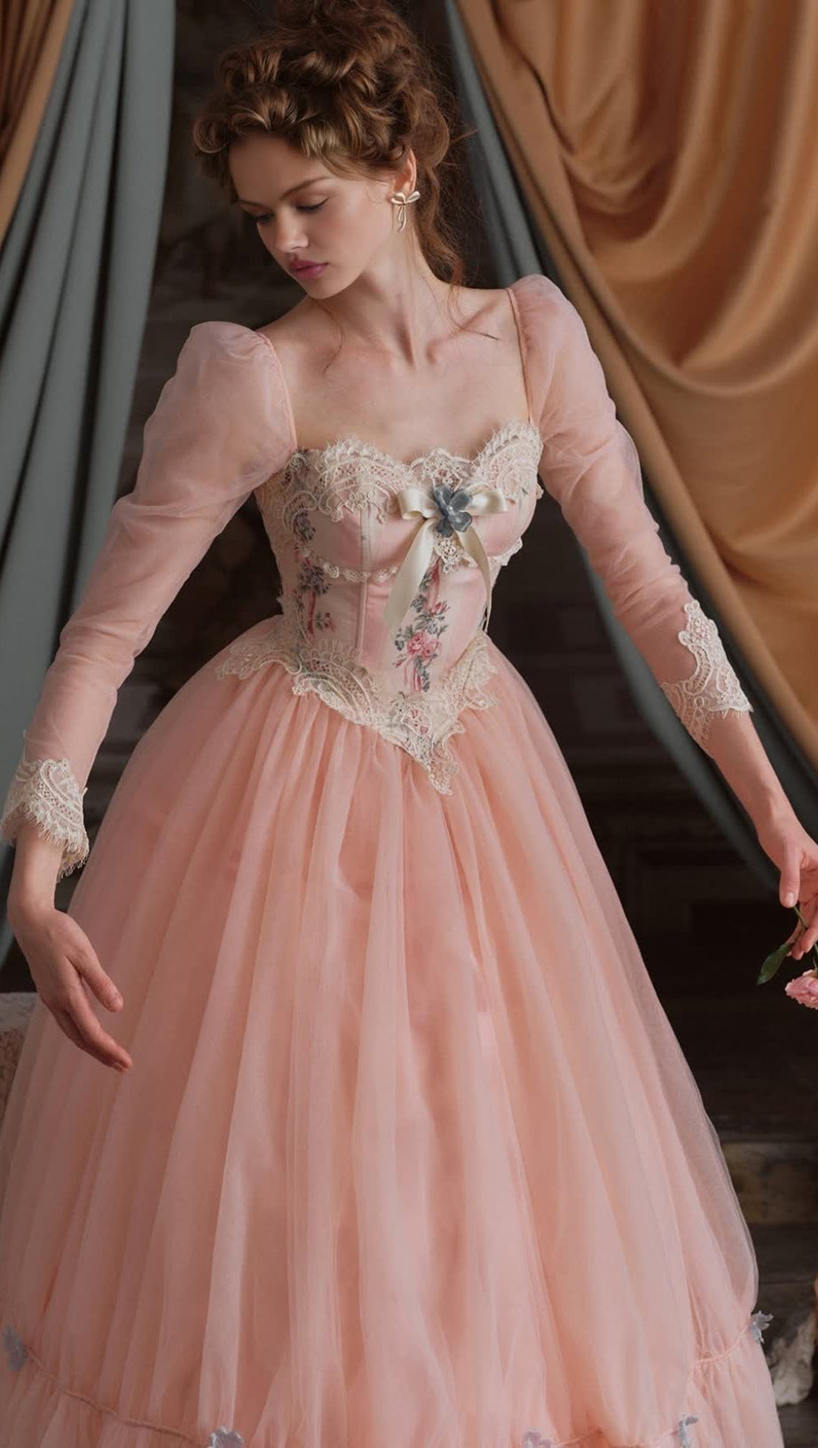 ANNALISE LONG SLEEVE CORSET DRESS