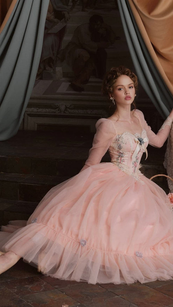 AIIZIE ANNALISE LONG SLEEVE CORSET DRESS - product image