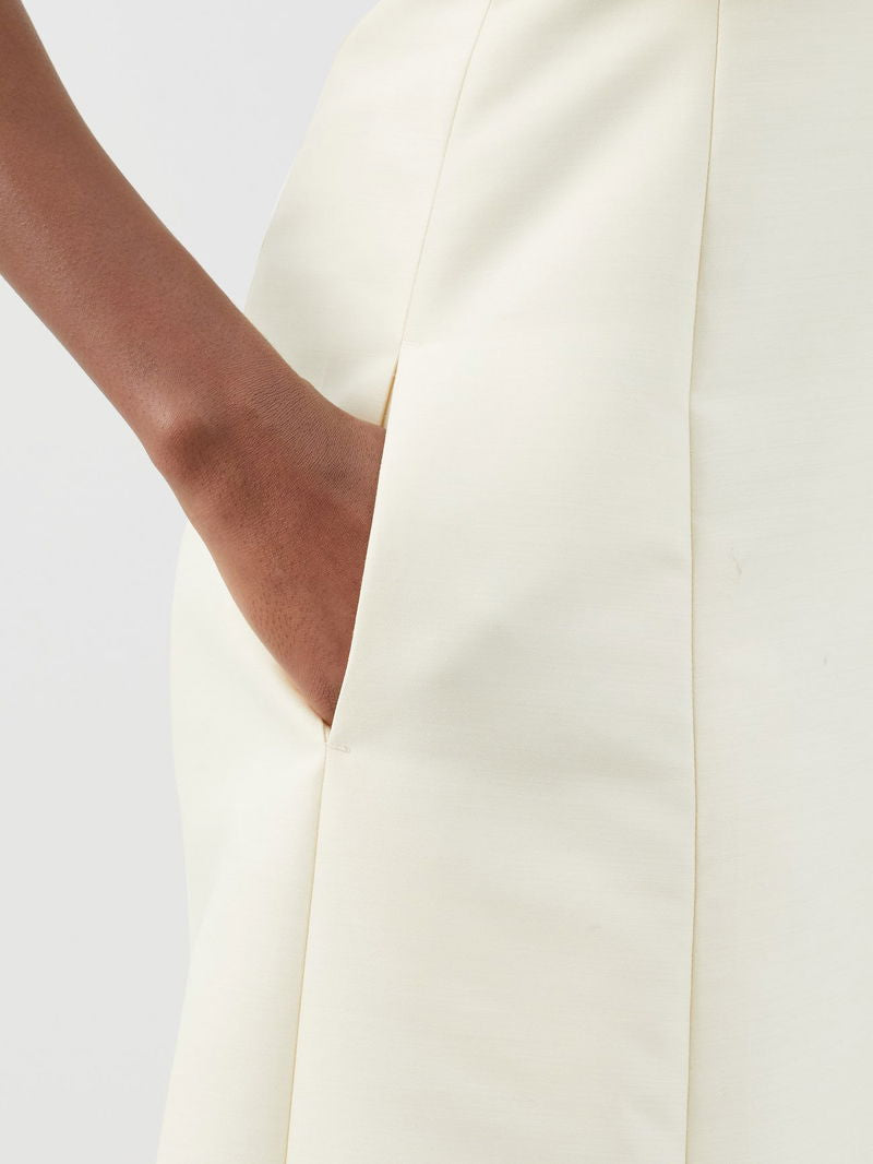 AIIZIE STRAPLESS COTTON-BLEND MIDI DRESS - product image