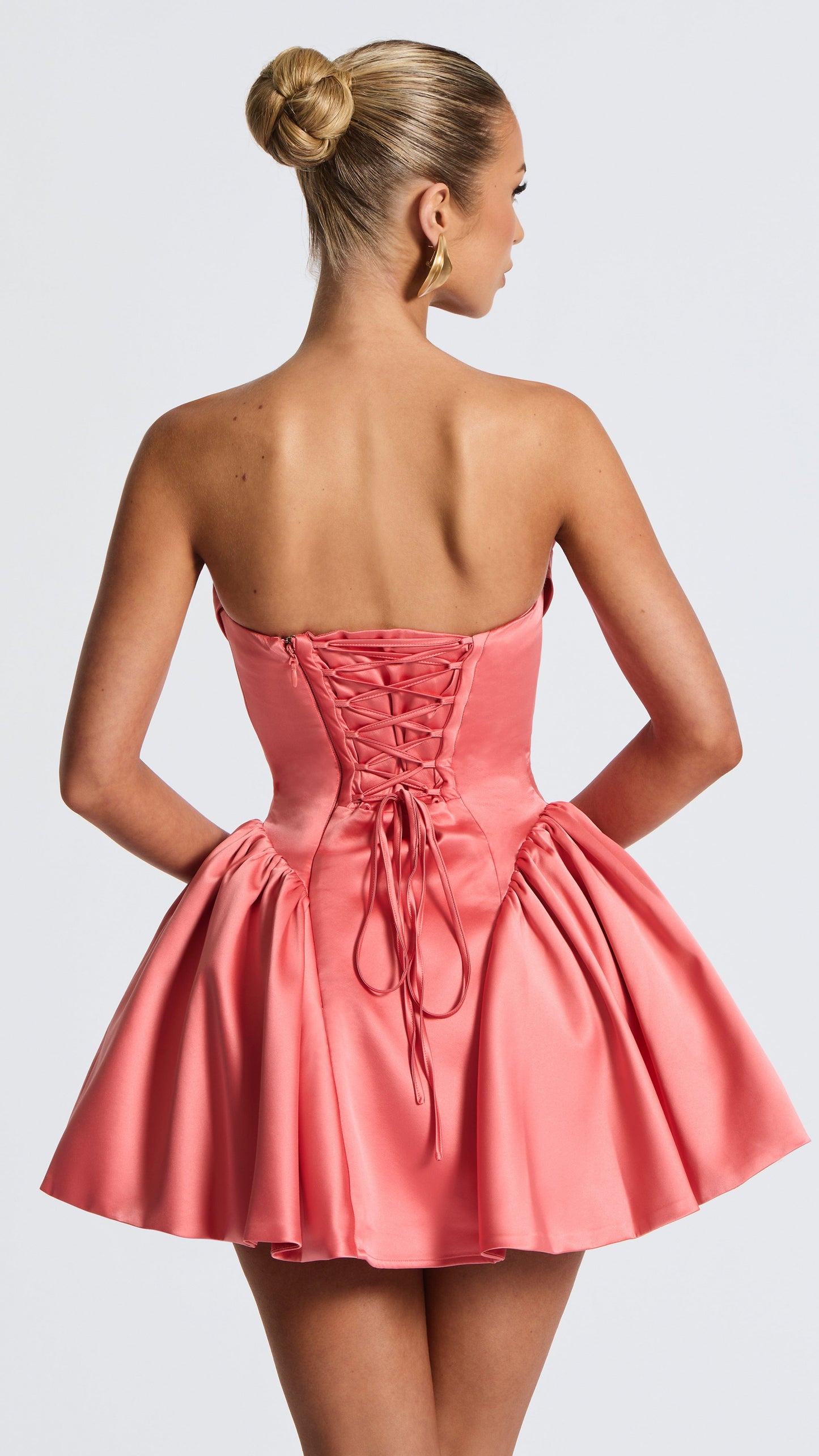AIIZIE TRINITY MINI DRESS - CORAL PINK - product image
