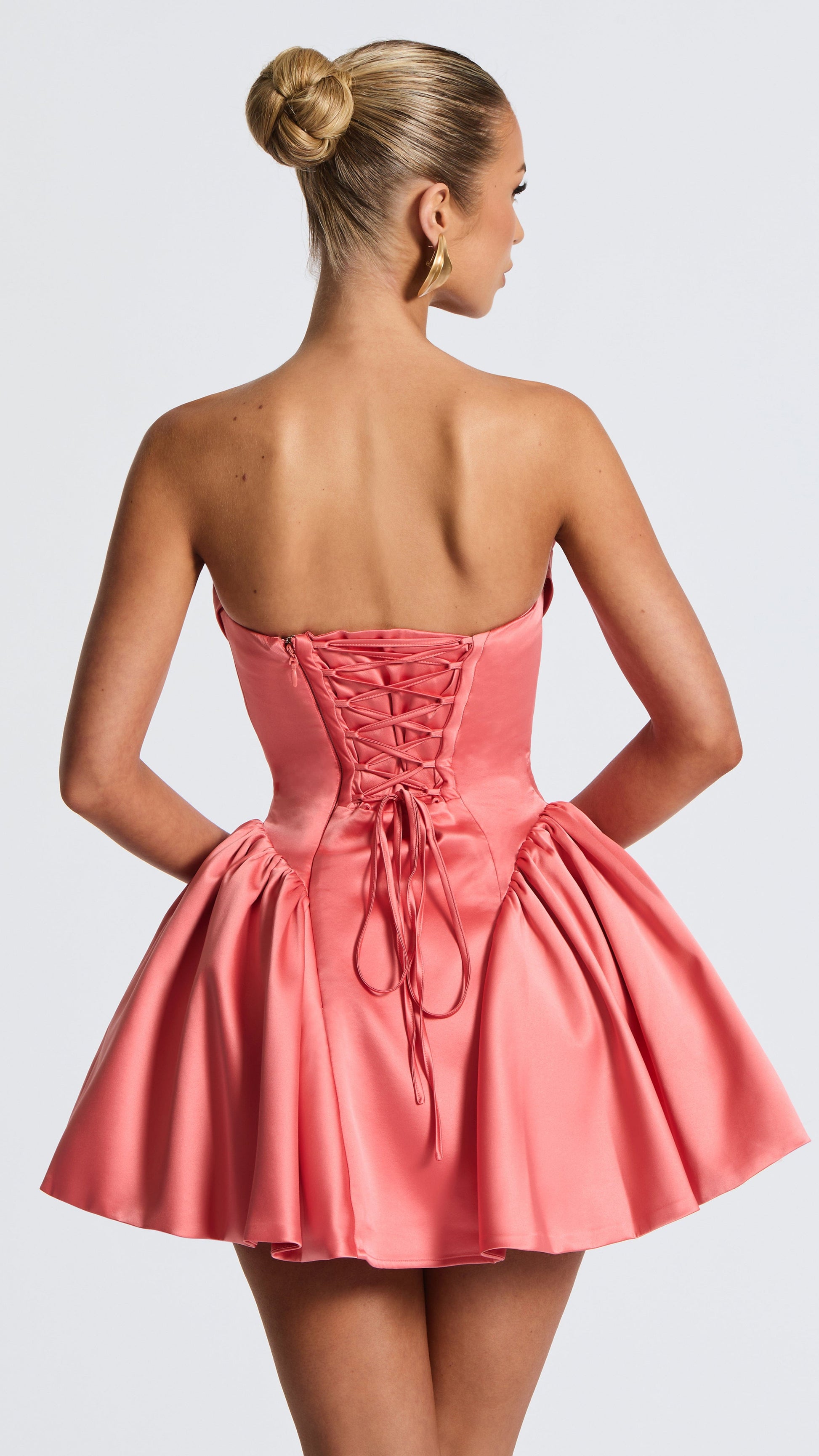 AIIZIE TRINITY MINI DRESS - CORAL PINK - product image