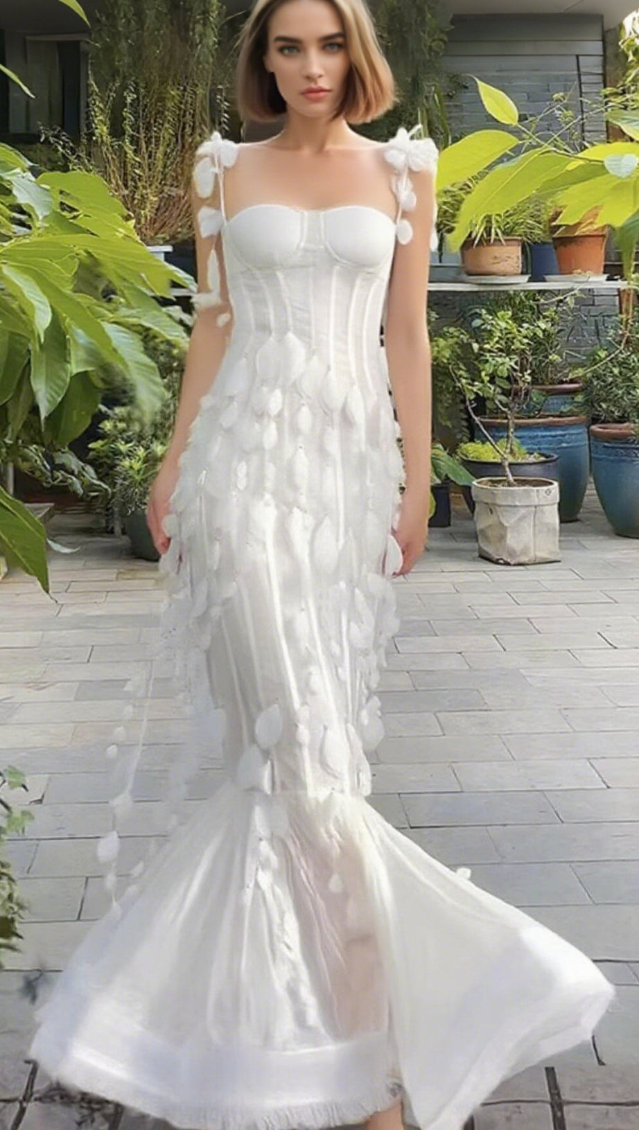 FLOWER MERMIAID MAXI DRESS