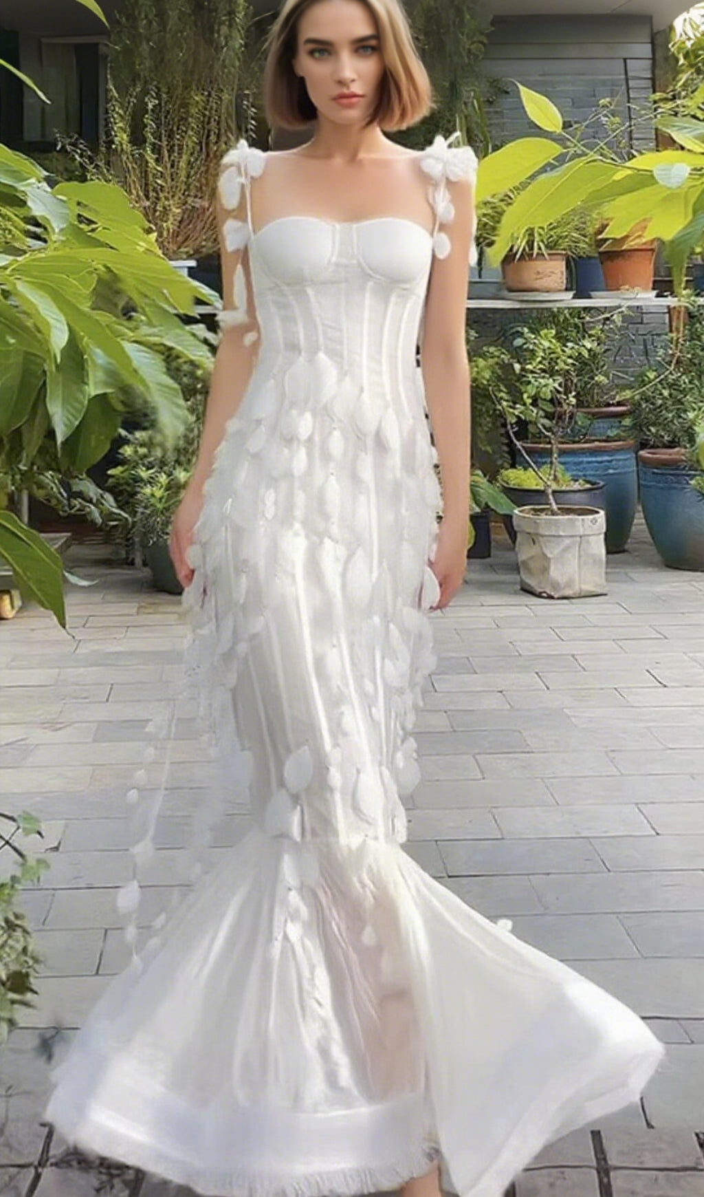 FLOWER MERMIAID MAXI DRESS