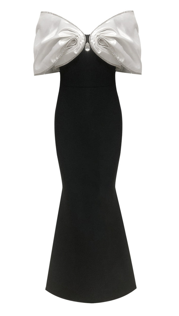 AIIZIE EMBELLISHED OFF SHOULDER GOWN MAXI DRESS - product image