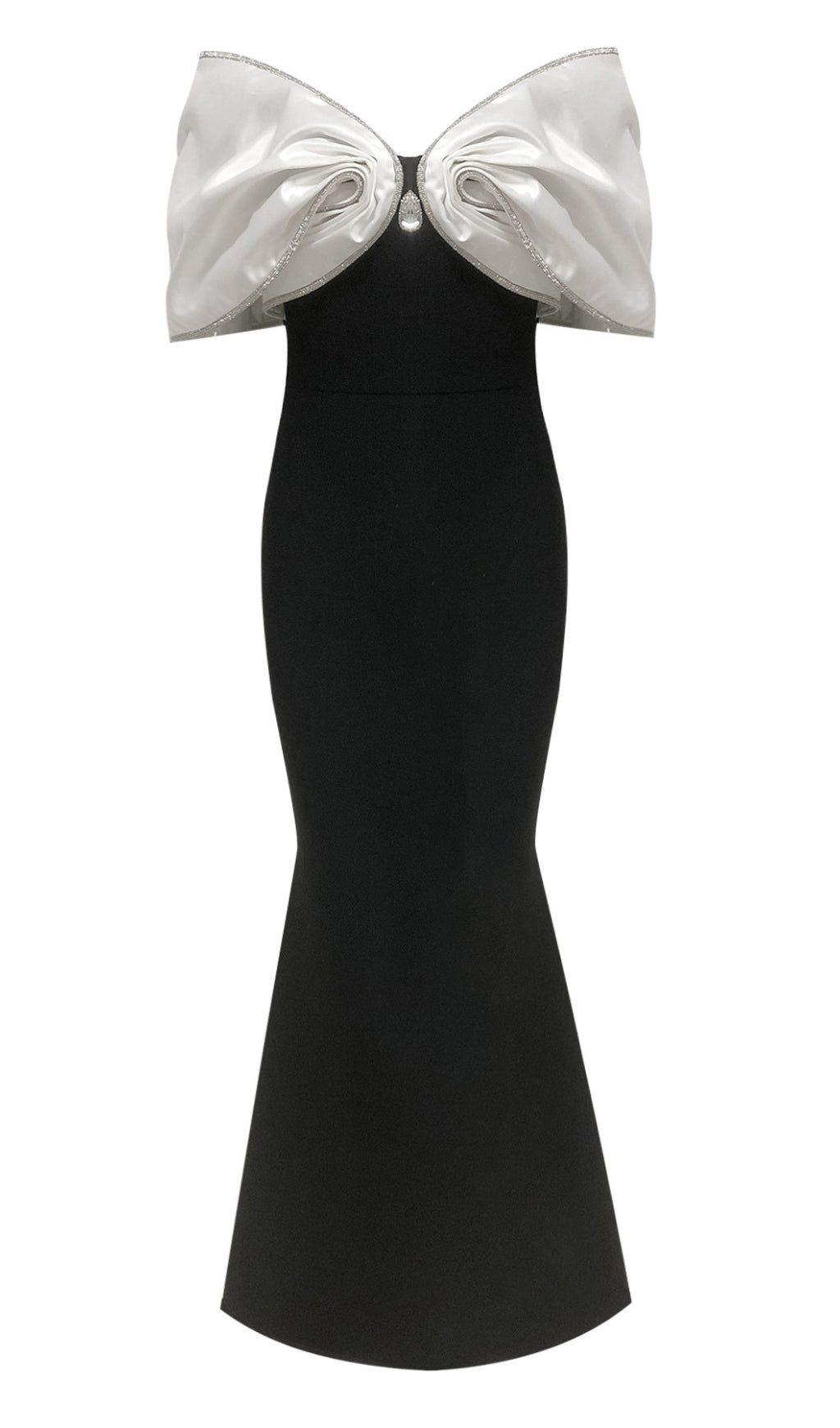 EMBELLISHED OFF SHOULDER GOWN MAXI DRESS