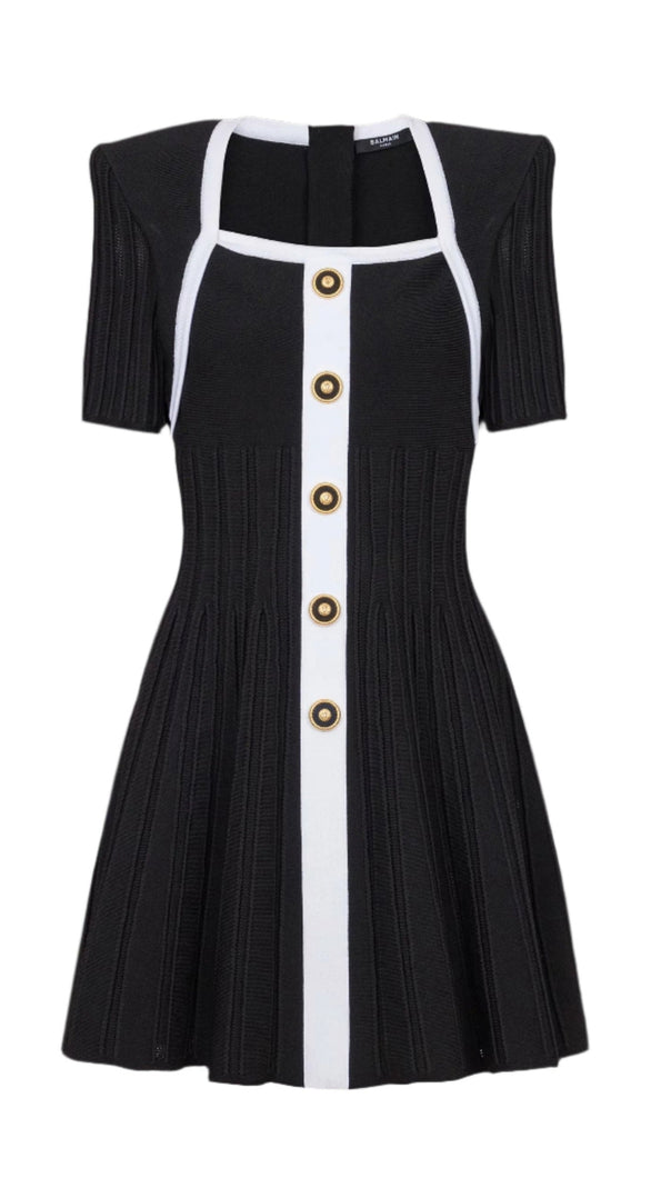 AIIZIE TWO-TONE A-LINE KNIT DRESS - product image