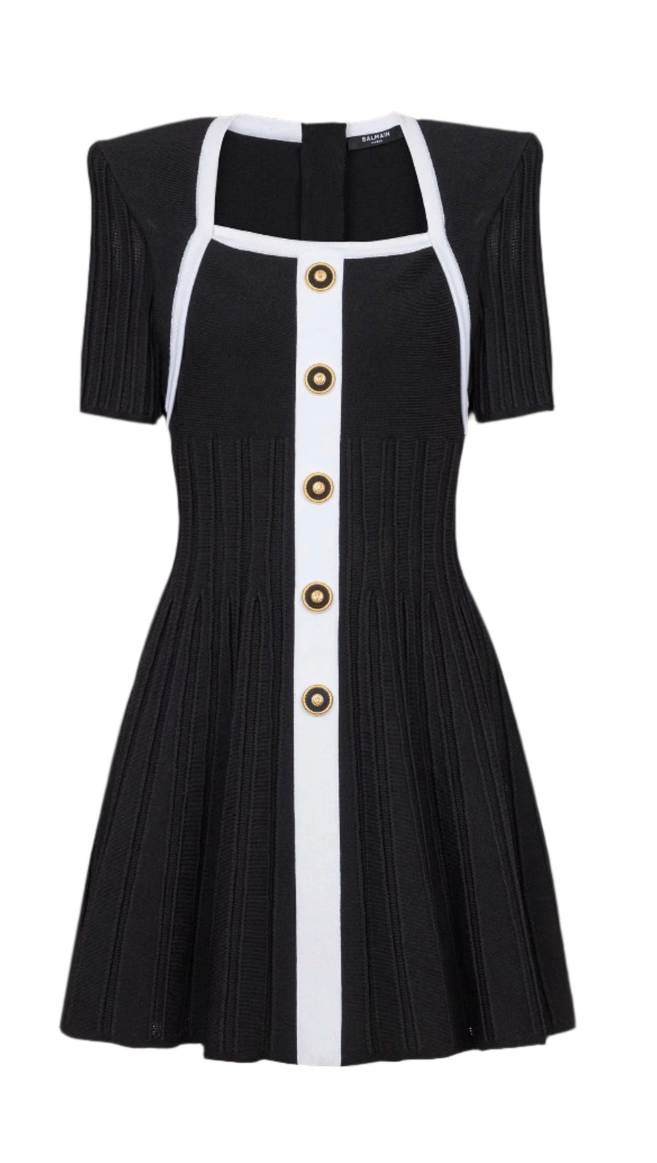 TWO-TONE A-LINE KNIT DRESS