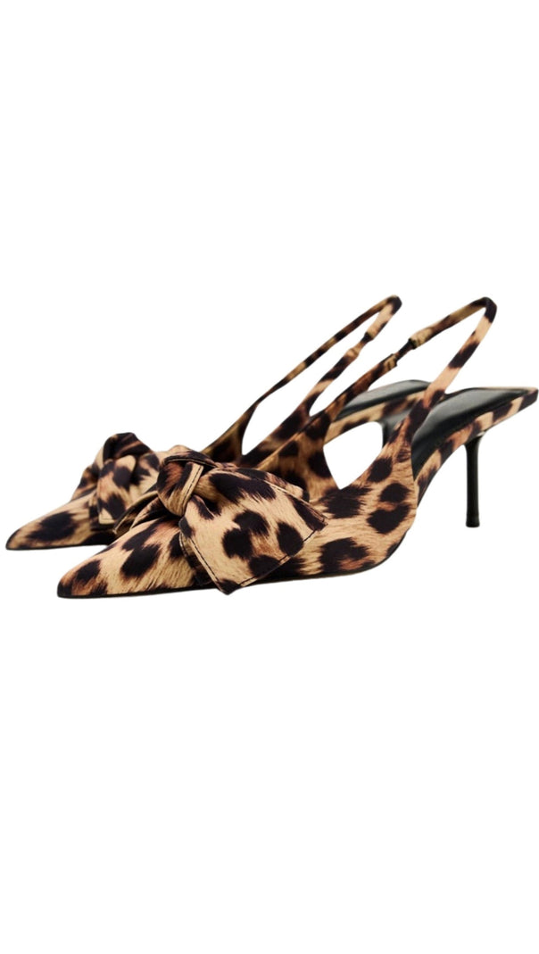 AIIZIE LEOPARD HIGH HEEL WITH BOW - product image