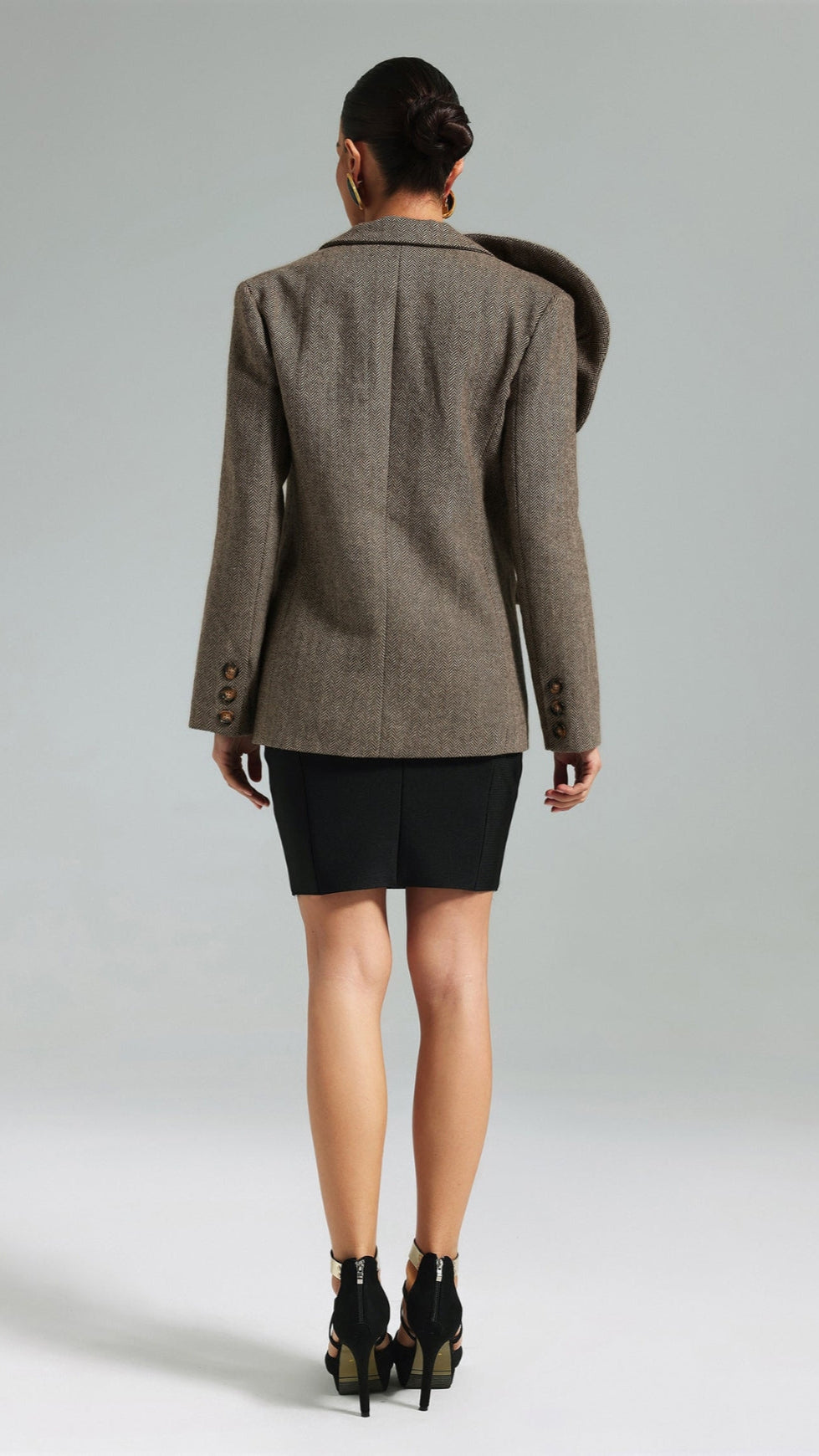 AIIZIE SADA FLOWER BLAZER - BROWN - product image