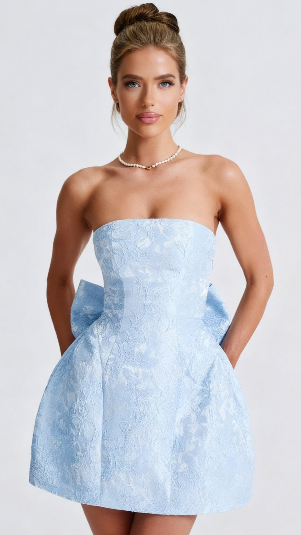 AIIZIE ELENORA MINI DRESS - BLUE - product image