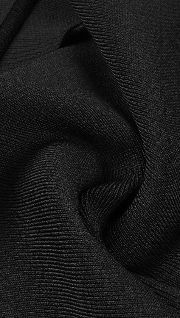 AIIZIE SHEER STRIPED DOUBLE STRAP MAXI DRESS IN BLACK - product image