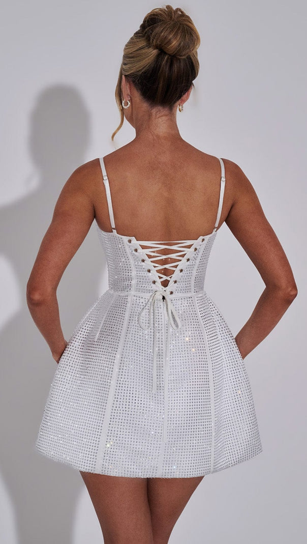 AIIZIE EMMA MINI DRESS - IVORY - product image