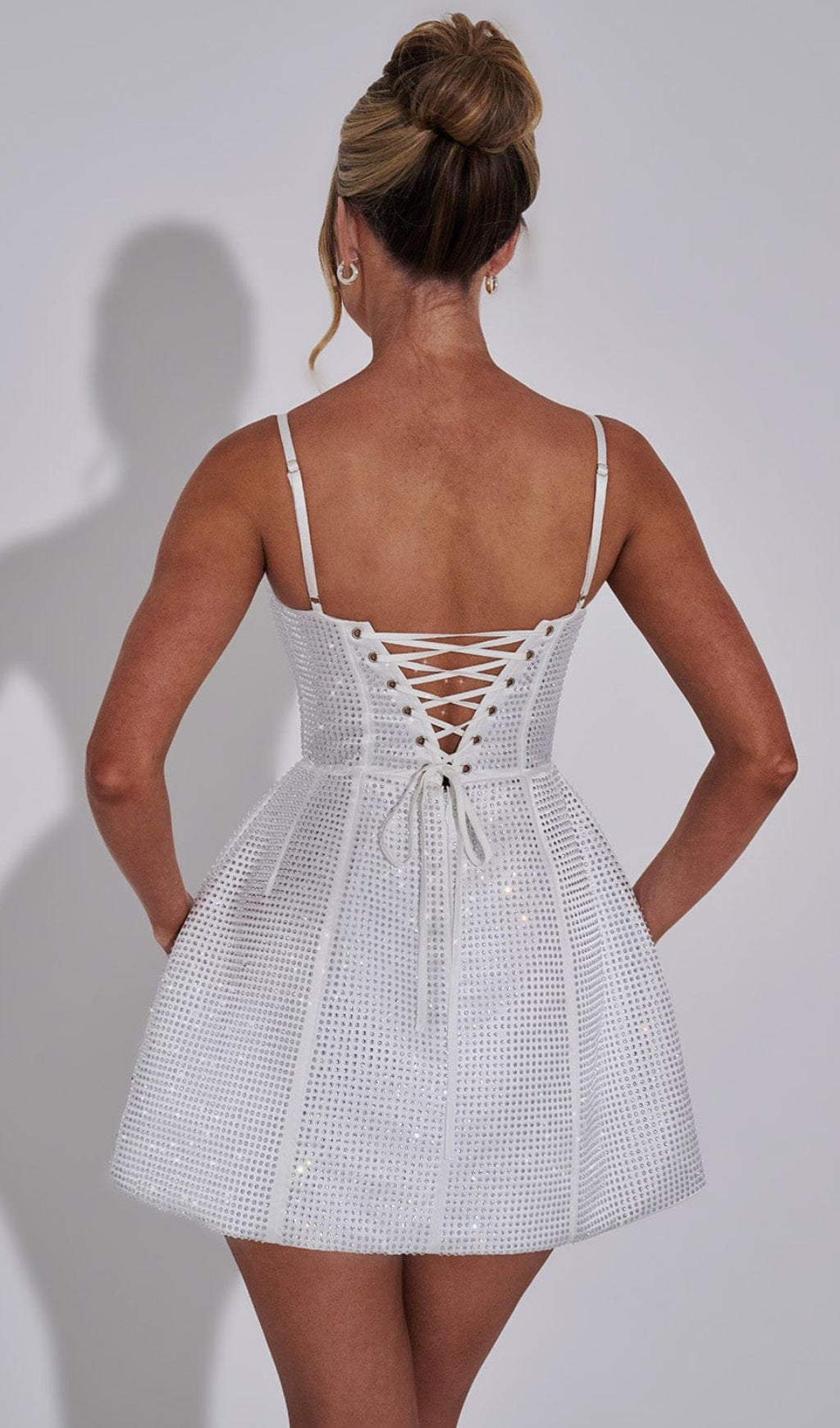 AIIZIE EMMA MINI DRESS - IVORY - product image