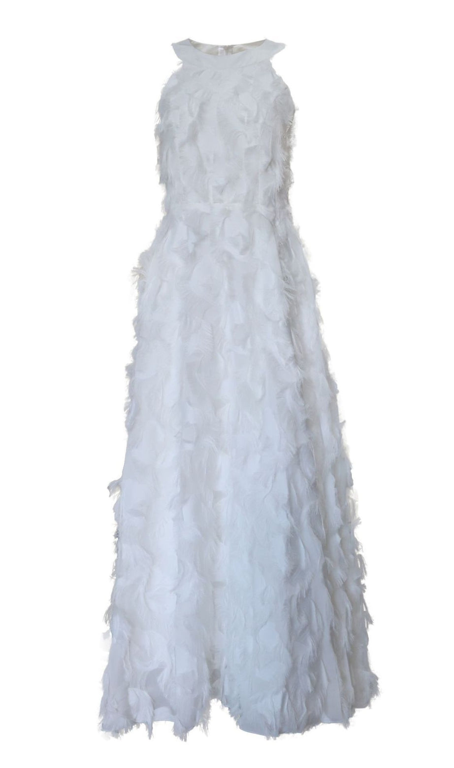 Halter Feather Tassel Maxi Dress