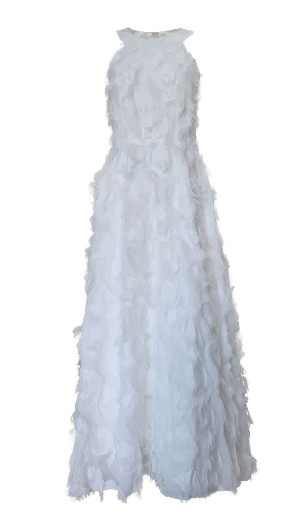 AIIZIE HALTER FEATHER TASSEL MAXI DRESS - product image