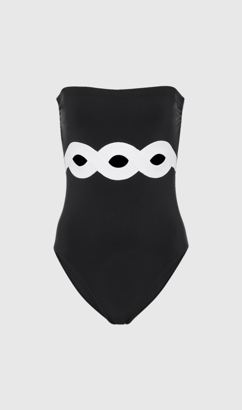 costume da bagno intero senza spalline con scollo a V odelette