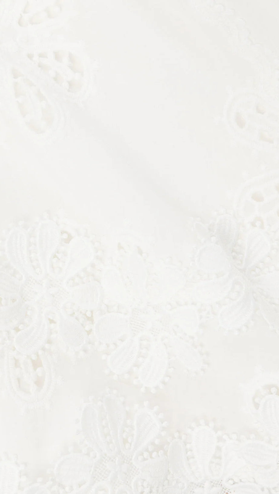 FLOWER EMBROIDERY HOLLOW MINI DRESS IN WHITE