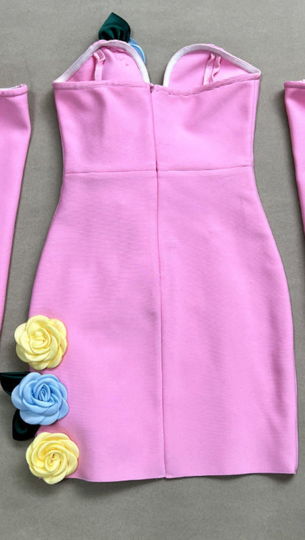 AIIZIE EIGRA 3D FLOWER TUBE TOP MINI DRESS - product image