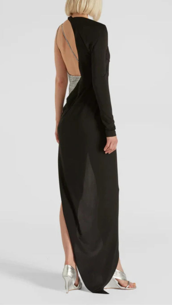 AIIZIE ASYMMETRIC CRYSTAL-EMBELLISHED DRESS - product image
