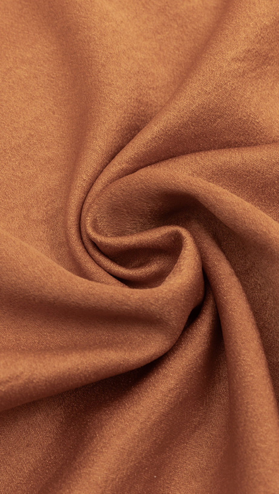 Wickel-Midikleid mit V-Ausschnitt, Gürtel und Puffärmeln in Braun 