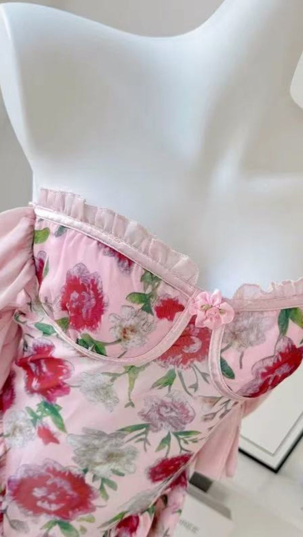 AIIZIE THE ROSETTA SILK MINI DRESS - product image