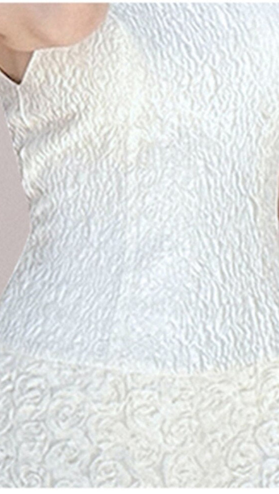 SUMMER SLEEVELESS RUFFLE COLLAR JACQUARD MINI DRESS