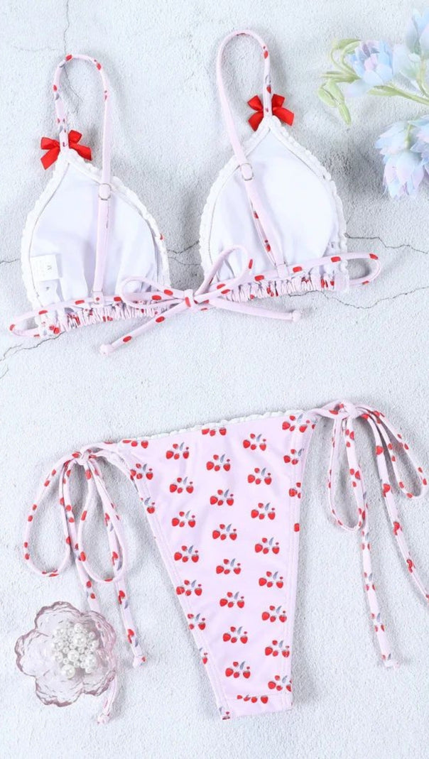 AIIZIE JAYNE CHERRY PRINT BIKINI SET - product image
