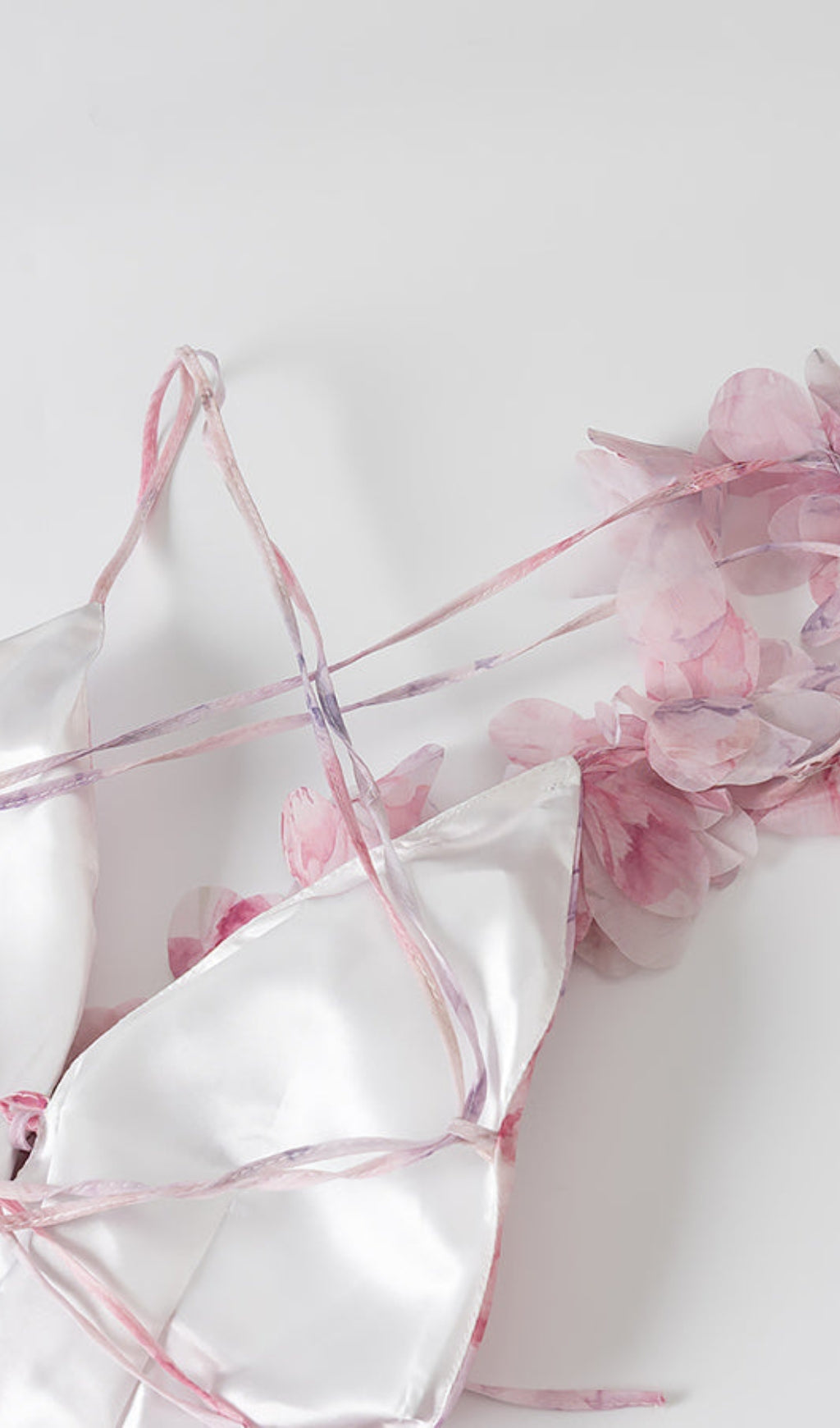 AIIZIE HELEN 3D FLOWER CHIFFON RUFFLE MINI DRESS IN PINK - product image