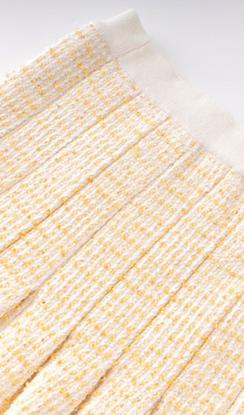 AIIZIE CELESTE TWEED BUTTON-FRONT VEST PLEATED SKIRT SET IN APRICOT - product image